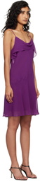 Acne Studios Purple Silk Minidress