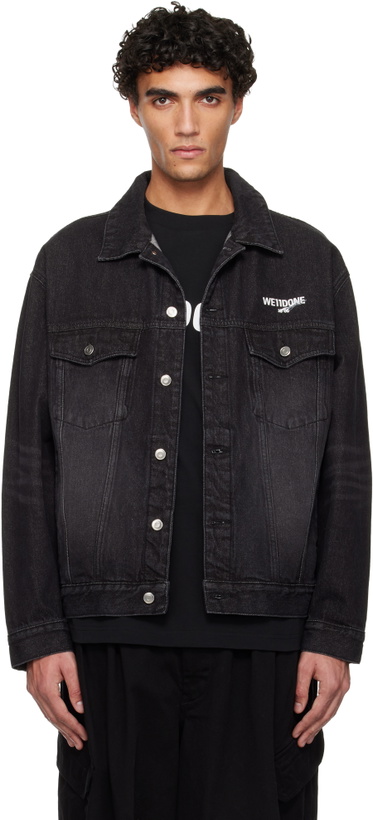 Photo: We11done Black '1506' Denim Trucker Jacket