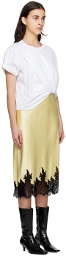 3.1 Phillip Lim White & Yellow Combo Midi Dress