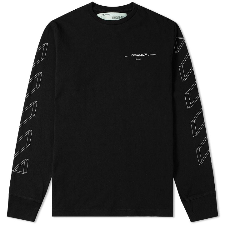 Photo: Off-White Long Sleeve Diagonal 3D Lines Tee
