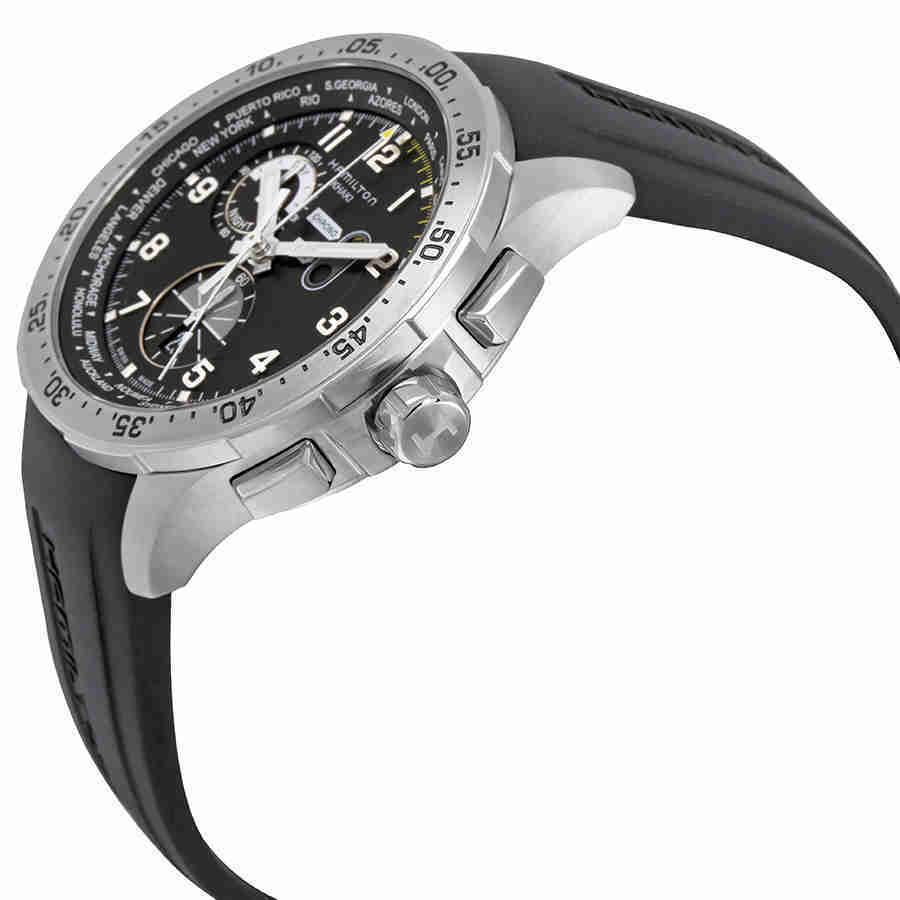 Hamilton Worldtimer Chronograph Black Dial Mens Watch H76714335