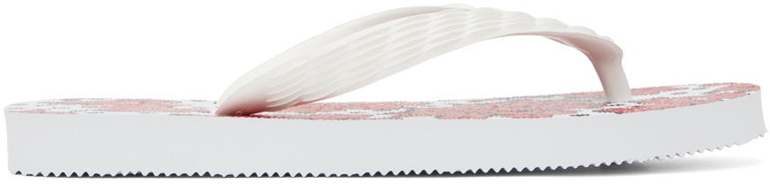 tao White & Red Graphic Flip Flops