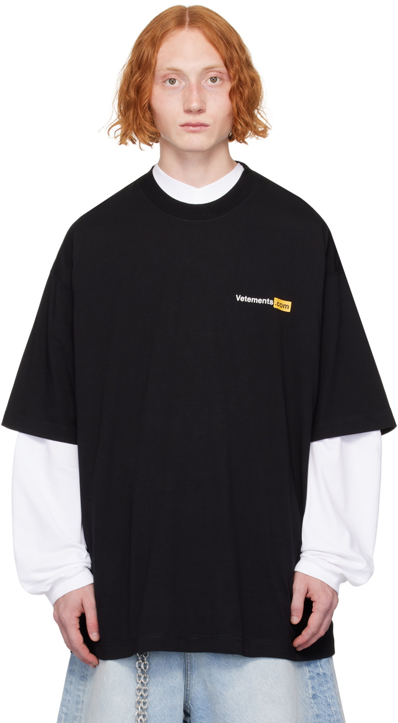 VETEMENTS Black XXX Logo T-Shirt Vetements