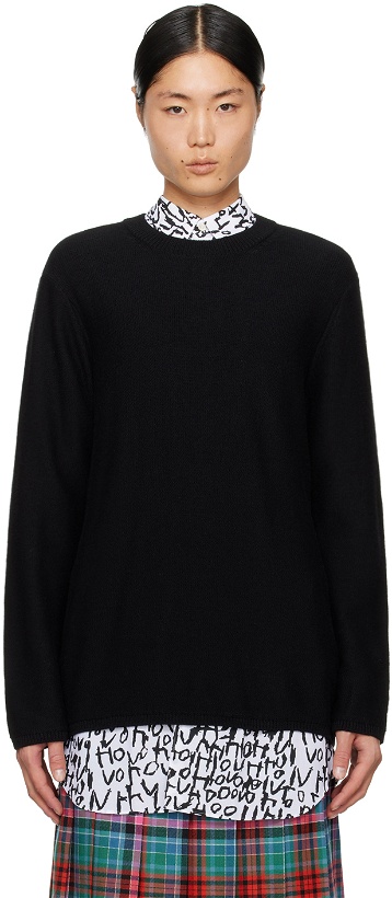Photo: Comme des Garçons Homme Plus Black Fringe Sweater