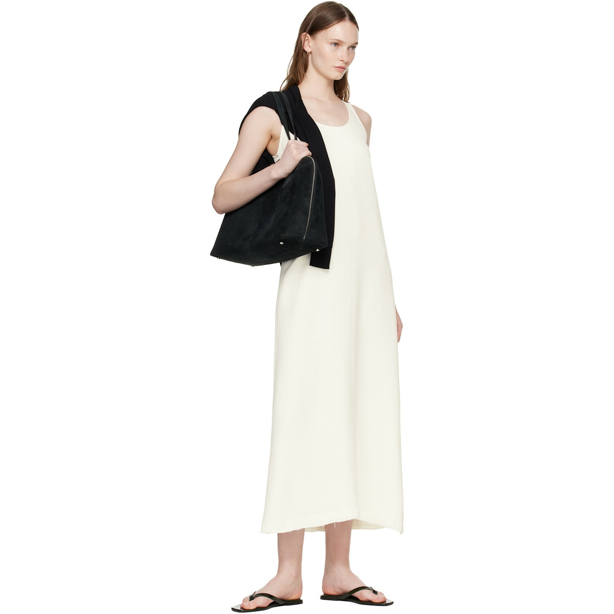 TOTEME Black Suede Day Tote