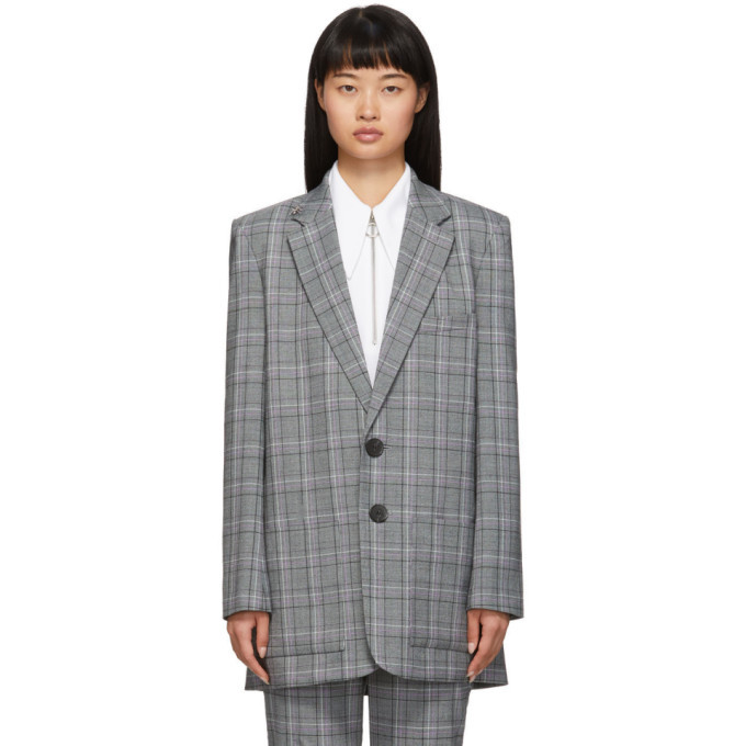 Tibi best sale check blazer