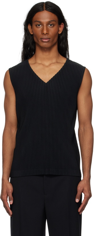 Photo: HOMME PLISSÉ ISSEY MIYAKE Black Basics Tank Top