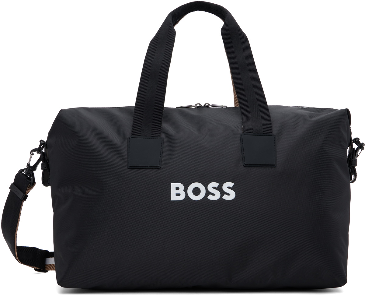 BOSS Gray Holdall Faux-Leather Duffle Bag BOSS