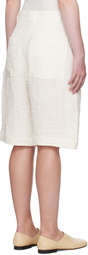 Studio Nicholson Off-White Luna Linen Shorts