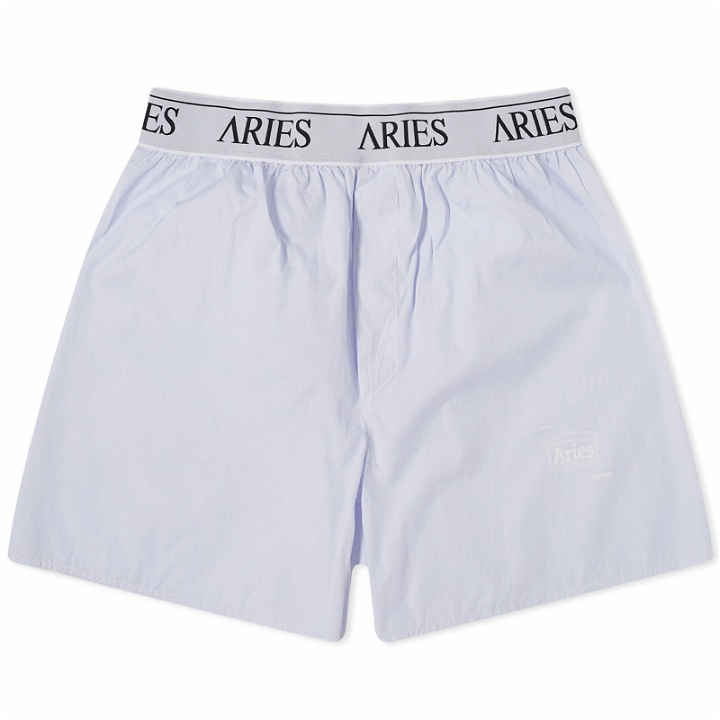 Photo: Aries Women's Temple Boxer Shorts in Blue