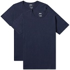 Edwin Men's Double Pack T-Shirt in Navy Blazer
