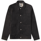 Nudie Jeans Co Men's Nudie Jeans Dante Nubuck Suede Lined Jacket in Black