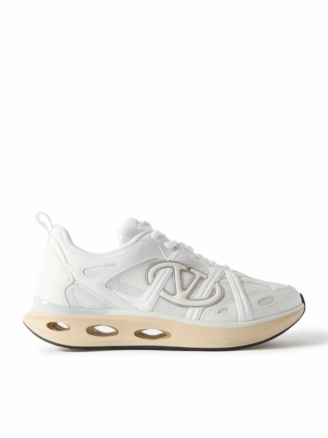 関税送料込【VALENTINO】VLogo Easyjog レザートリム スニーカー Valentino Garavani VLogo Easyjog Sneakers | Gold | FARFETCH JO