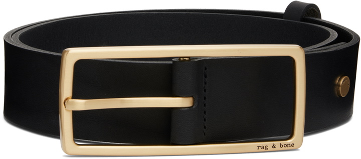 Photo: rag & bone Black Rebound Leather Belt