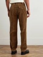 Drake's - Straight-Leg Cotton-Corduroy Trousers - Brown
