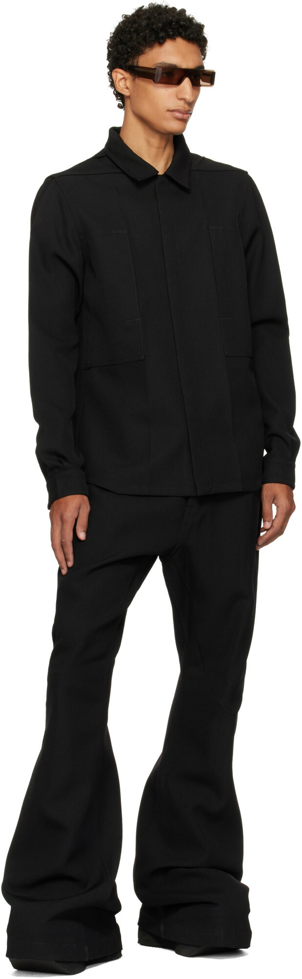 Rick Owens Black Tower Outershirt Jacket