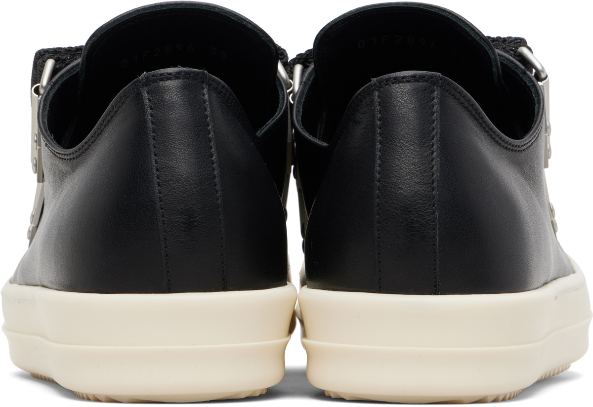 Rick Owens Black Temple Strap Low Sneakers