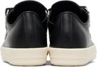 Rick Owens Black Temple Strap Low Sneakers