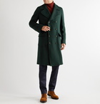 Rubinacci - Slim-Fit Double-Breasted Wool and Cashmere-Blend Twill Overcoat - Green