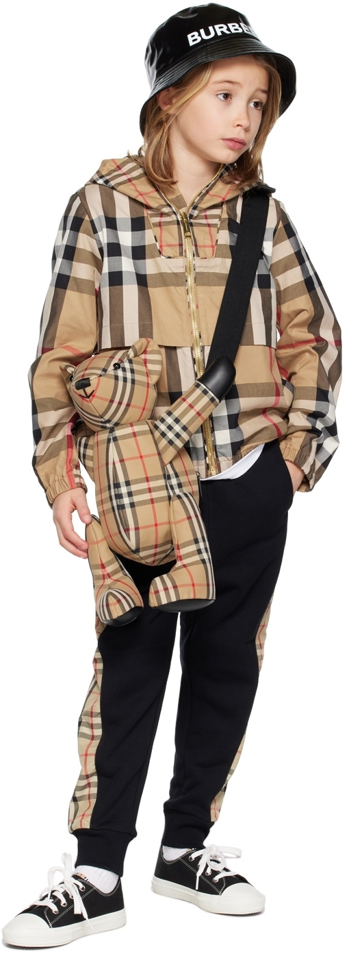 Burberry Kids Beige Contrast Check Jacket