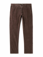 Incotex - Straight-Leg Cotton-Blend Corduroy Trousers - Brown