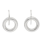 Jil Sander Silver Double Hoop Earrings