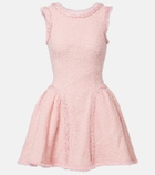 Self-Portrait Sequined bouclé tweed minidress