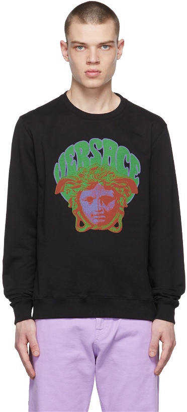 Photo: Versace Black Psychedelic Music Sweatshirt