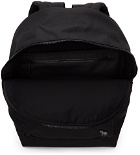 PS by Paul Smith Black Canvas Zebra Logo Backpack