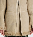 Burberry Shearling-lined leather jacket