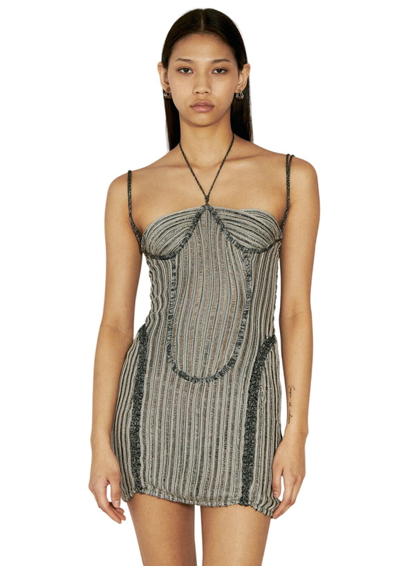 Photo: Isa Boulder Petal Open-Knit Mini Dress