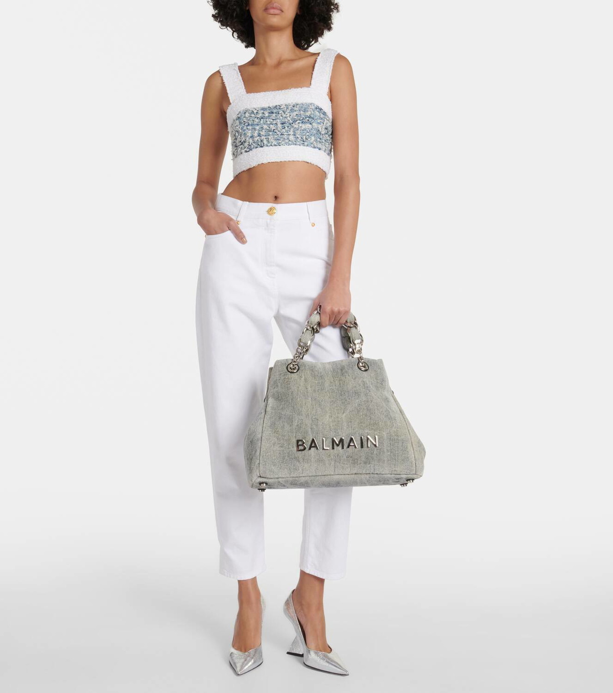 Balmain 1945 Soft denim tote bag Balmain
