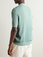Frescobol Carioca - Rino Ribbed Cotton-Blend Polo Shirt - Green