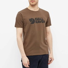 Fjällräven Men's Logo T-Shirt in Dark Olive