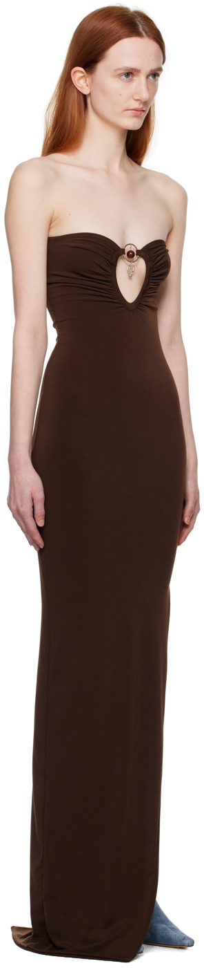 Jade Cropper Brown Stone Hardware Maxi Dress Jade Cropper