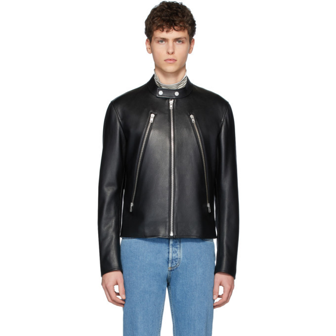 Maison Margiela Black Leather Sports Jacket Maison Margiela