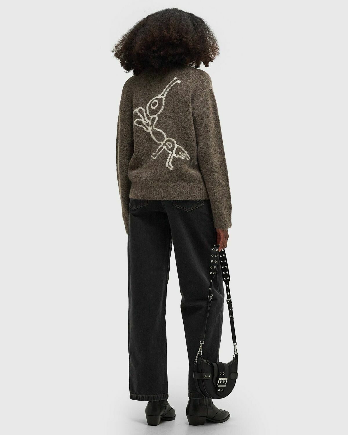 ØLÅF GRASSHOPPER KNIT CARDIGAN Brown Womens Zippers & Cardigan