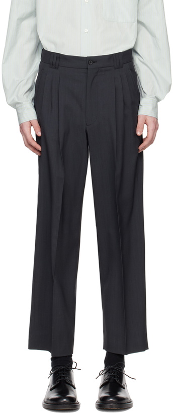 Photo: YOKE Gray Pleated Trousers