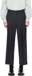 YOKE Gray Pleated Trousers