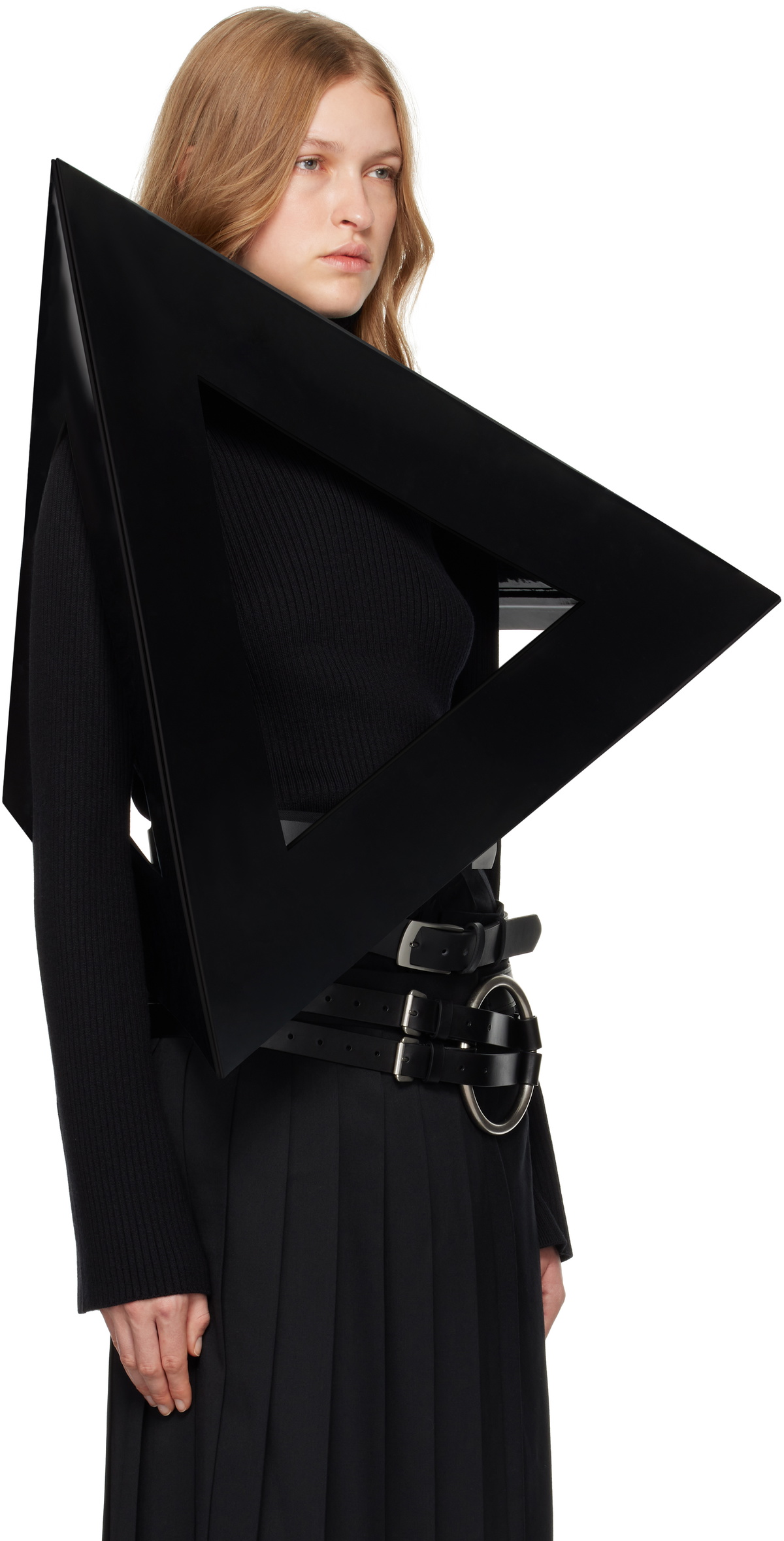Junya Watanabe Black Enamel Triangle Top