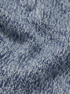 Massimo Alba - Wool, Mohair and Silk-Blend Half-Zip Sweater - Blue