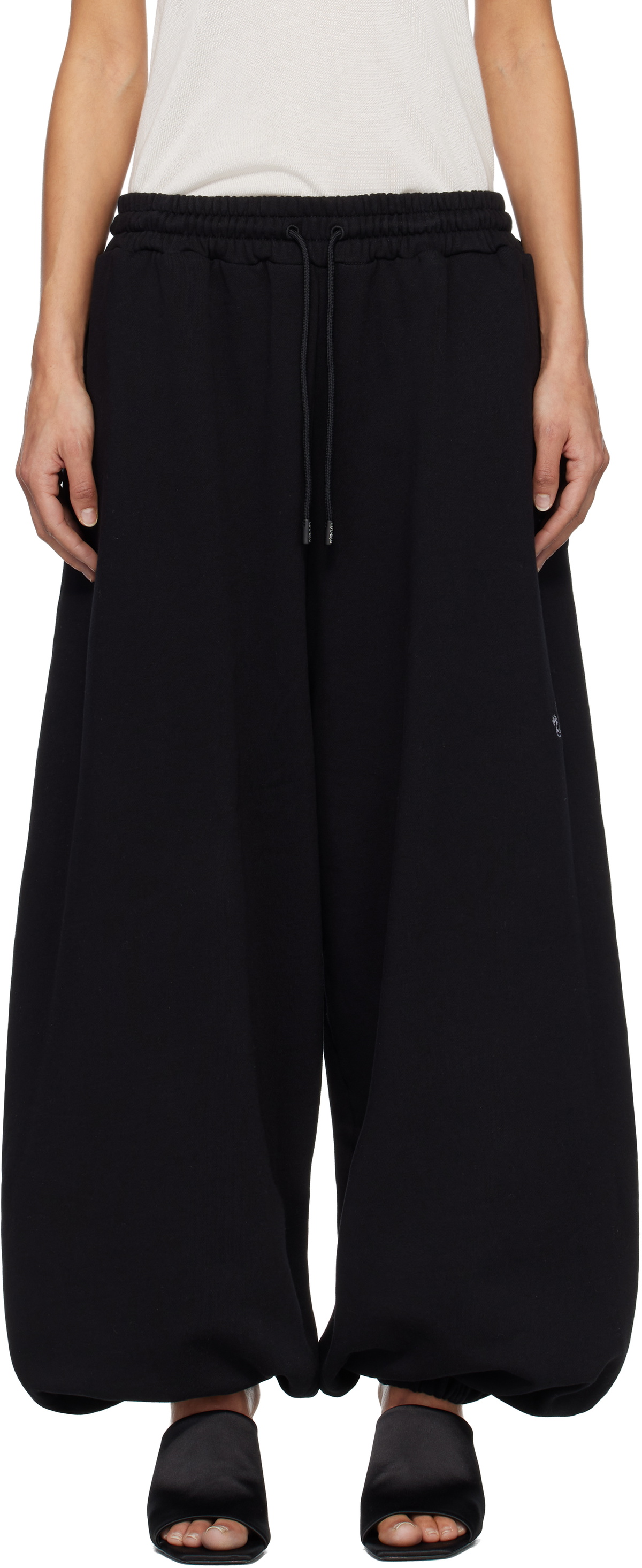 LU'U DAN Black Baggy Bontans Sweatpants