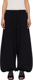 LU'U DAN Black Baggy Bontans Sweatpants