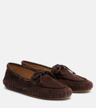 Le Monde Béryl Driver embroidered suede loafers
