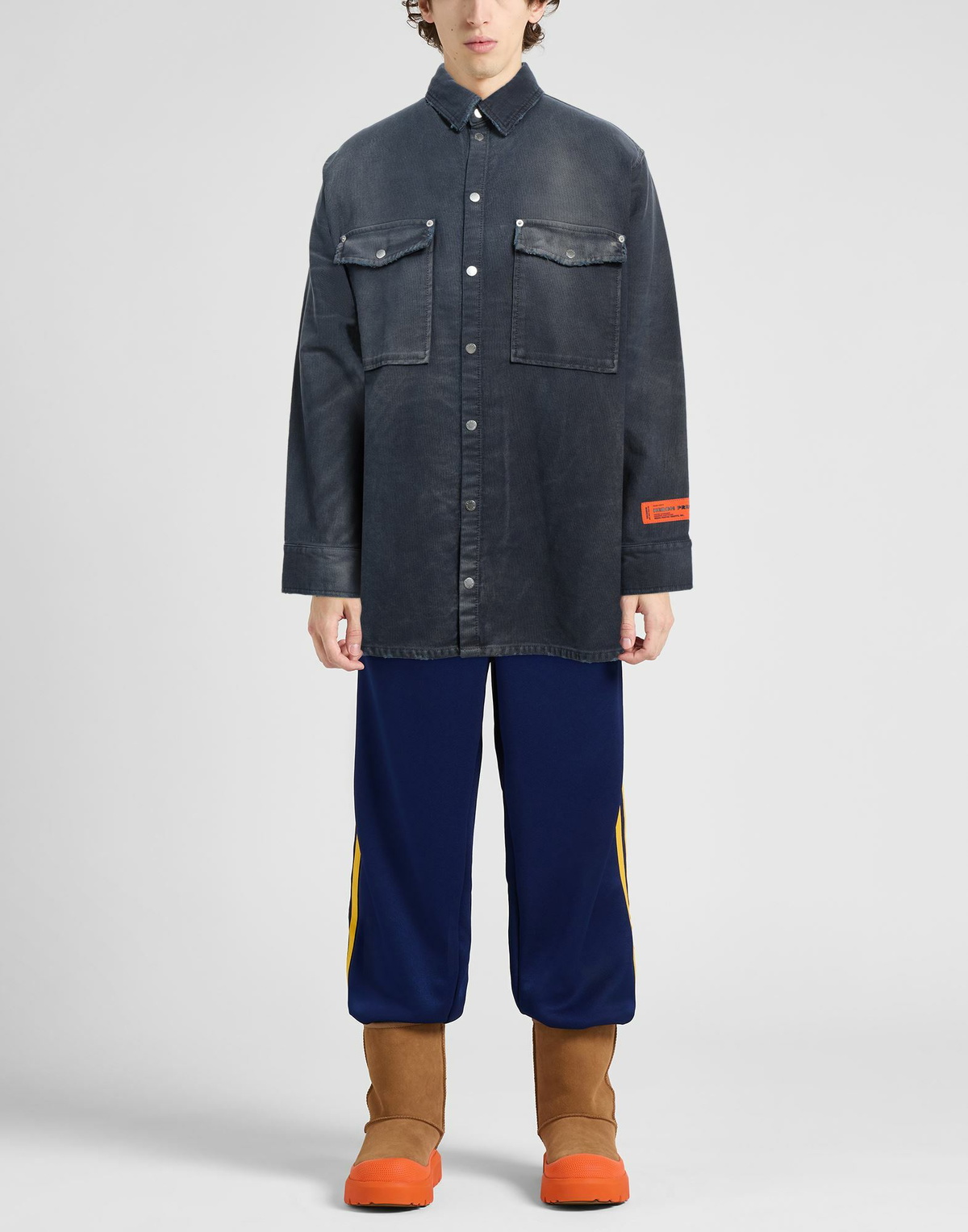 Heron Preston Mens Shirt Slate in Blue