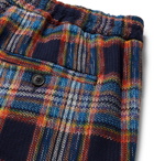 Missoni - Slim-Fit Checked Crochet-Knit Cotton and Wool-Blend Shorts - Blue