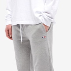 Maison Kitsuné Men's Tricolour Fox Patch Sweat Pant in Grey Melange