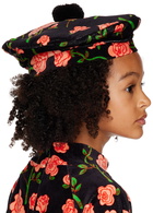 Mini Rodini Kids Black Roses Beret