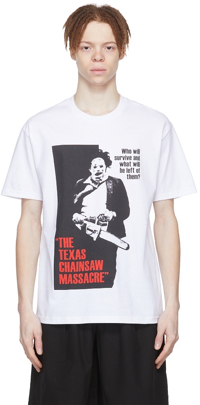 Photo: WACKO MARIA White 'The Texas Chainsaw Massacre' T-Shirt