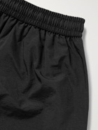 AMI PARIS - Slim-Fit Short-Length Logo-Embroidered Swim Shorts - Black